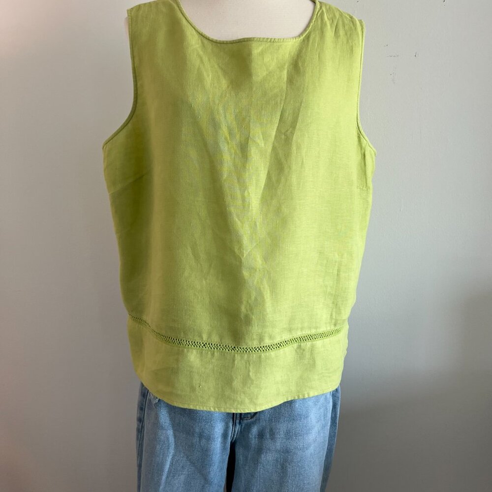 Parisian Works tunic top 100% Linen Size XL - Picture 2 of 7